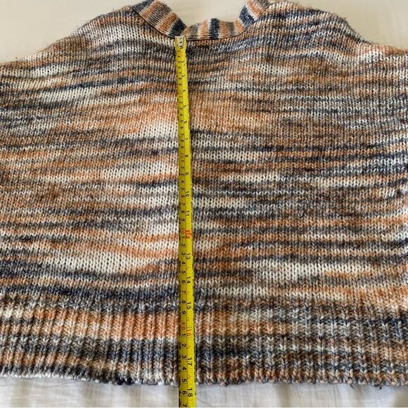 LOFT Chunky Knit Cardigan Sweater Wool Blend Size L Neutral - Picture 6 of 7